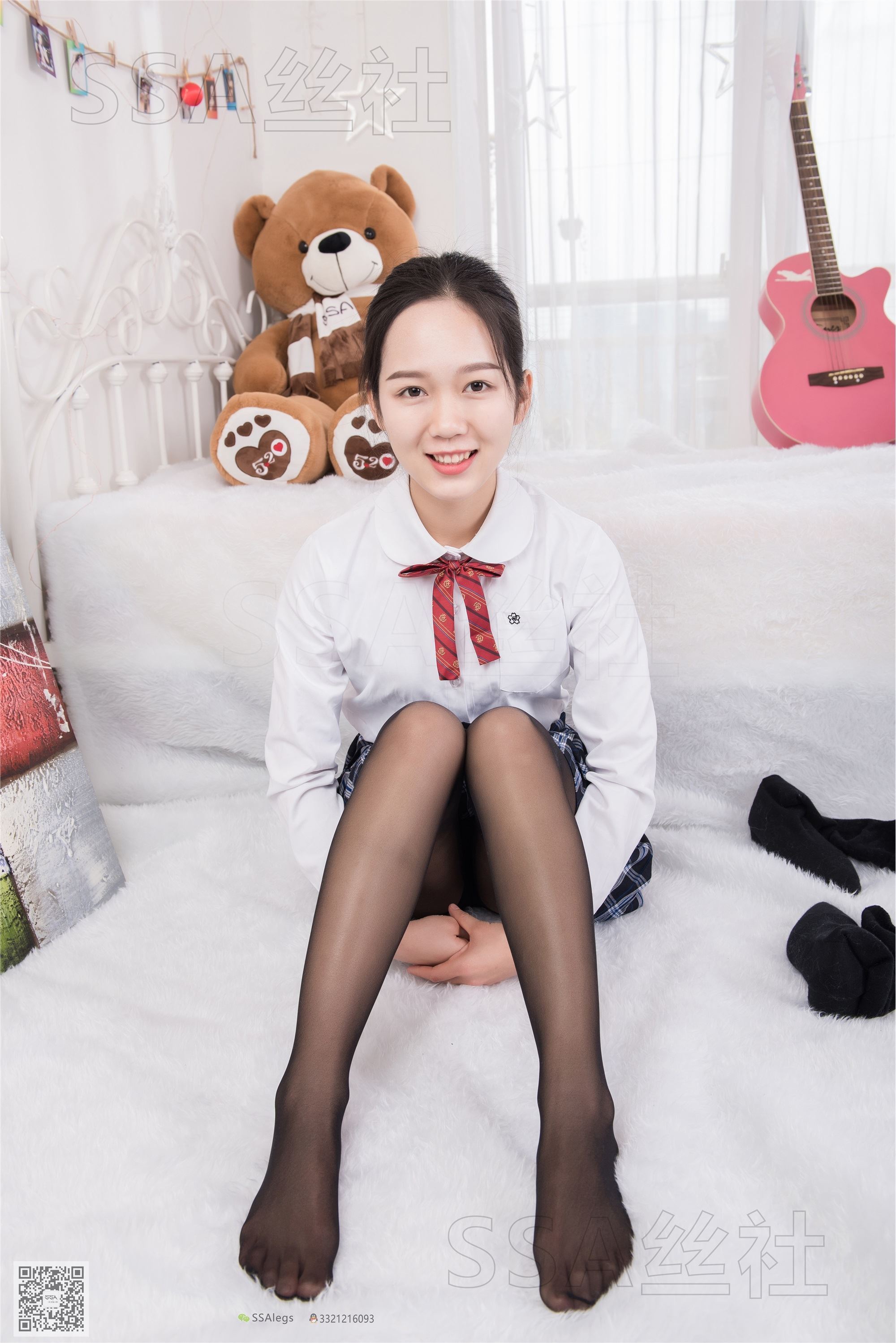 SSA Silk Club super clear photo NO.073 Xuan Xuan JK uniform black silk photo collection